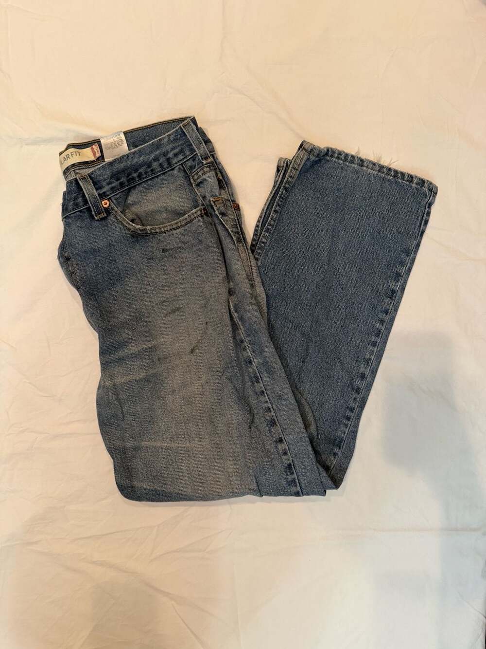 Levi's 505 Regular Fit Blue Denim Jeans Men's Size 36x30